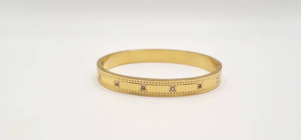 Bangle goud met zirkonia steentjes