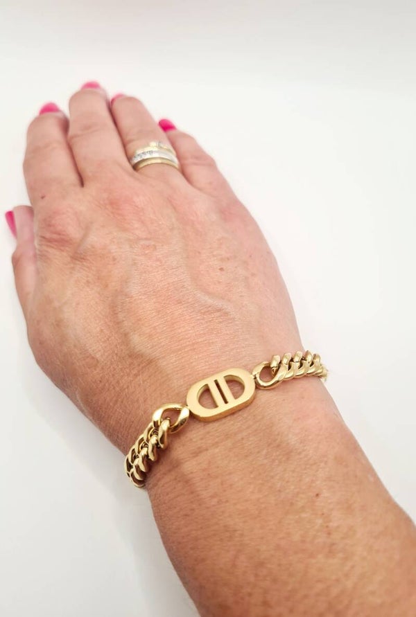 CD armband 18k goud verguld
