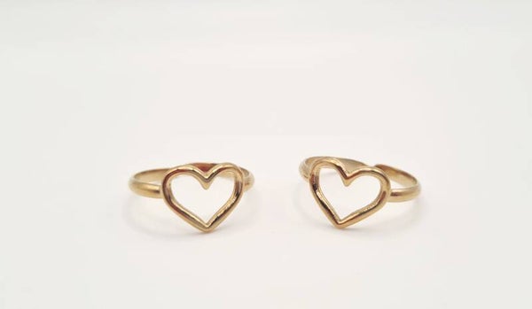 Gouden hartjes ring
