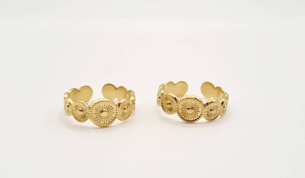 Gouden bloemetjes ring