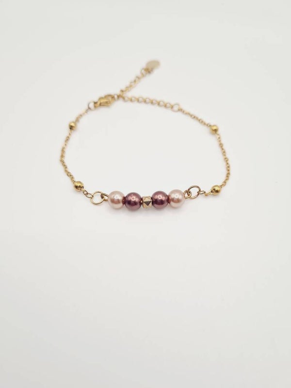 Gouden armband met parels