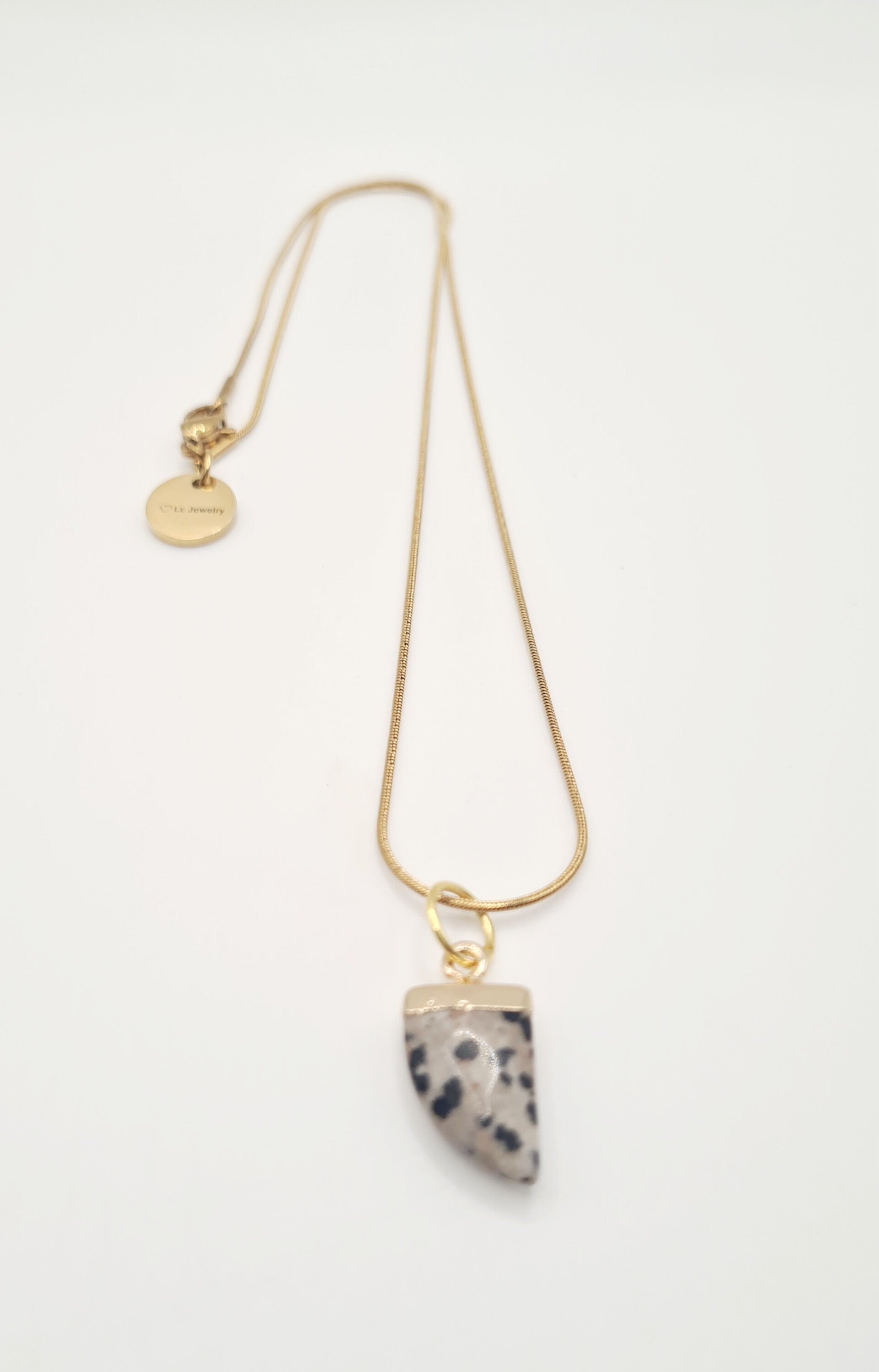 Dalmatian Jasper ketting stainless steel
