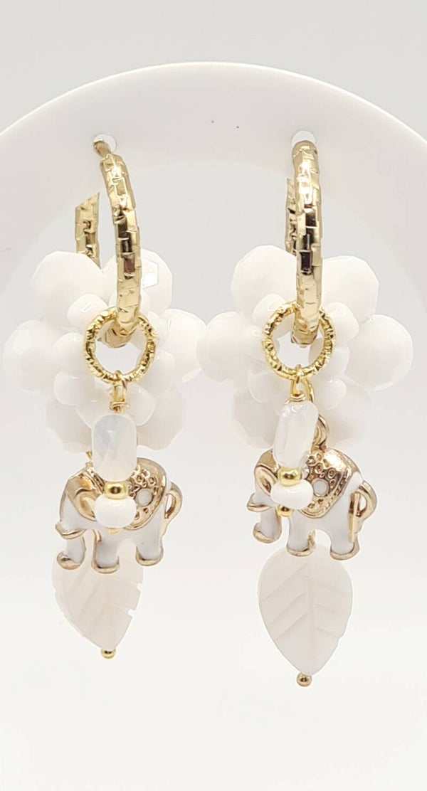 Out of Africa Elephant Gold - White