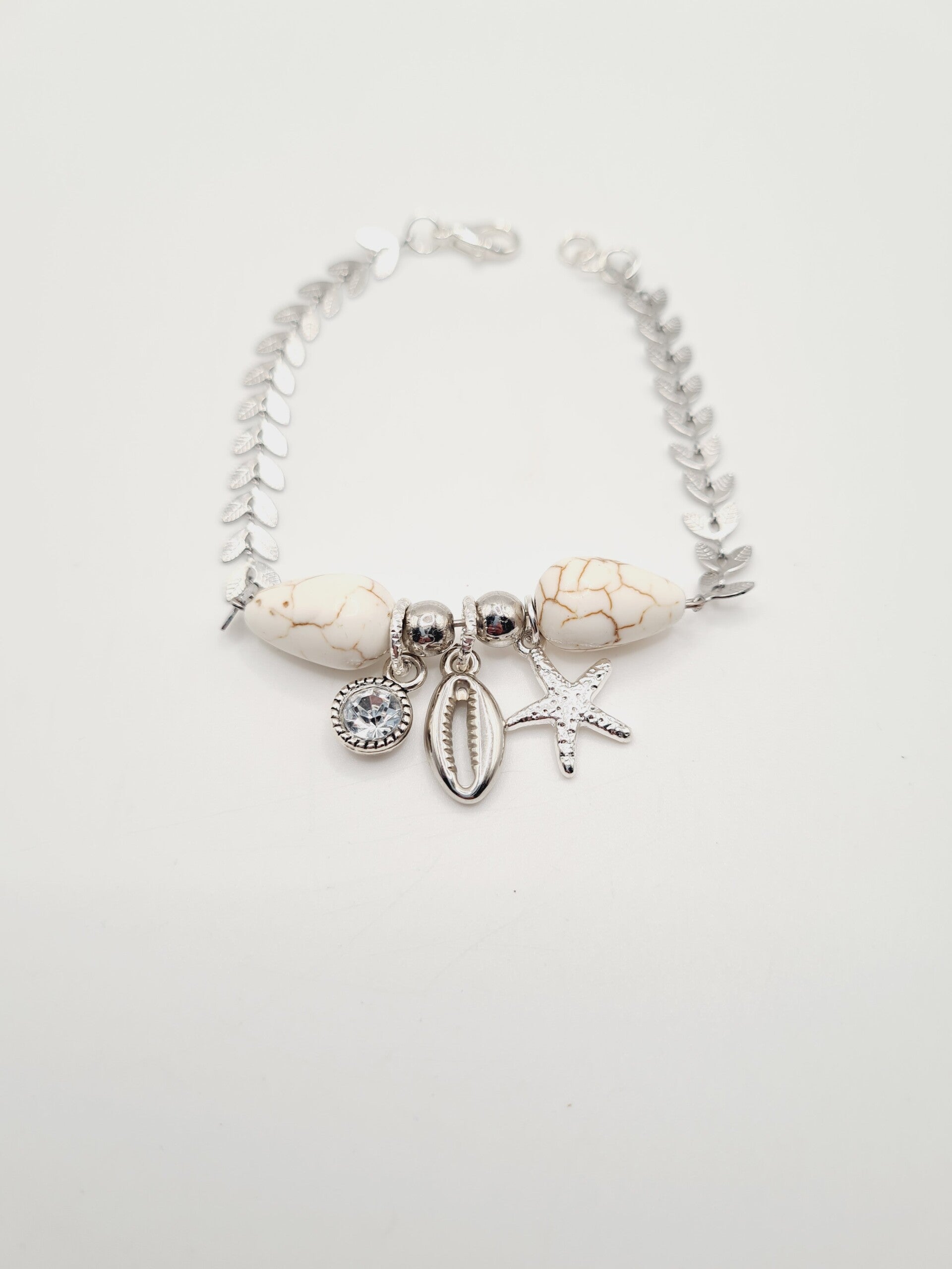 Zilveren armband seashell