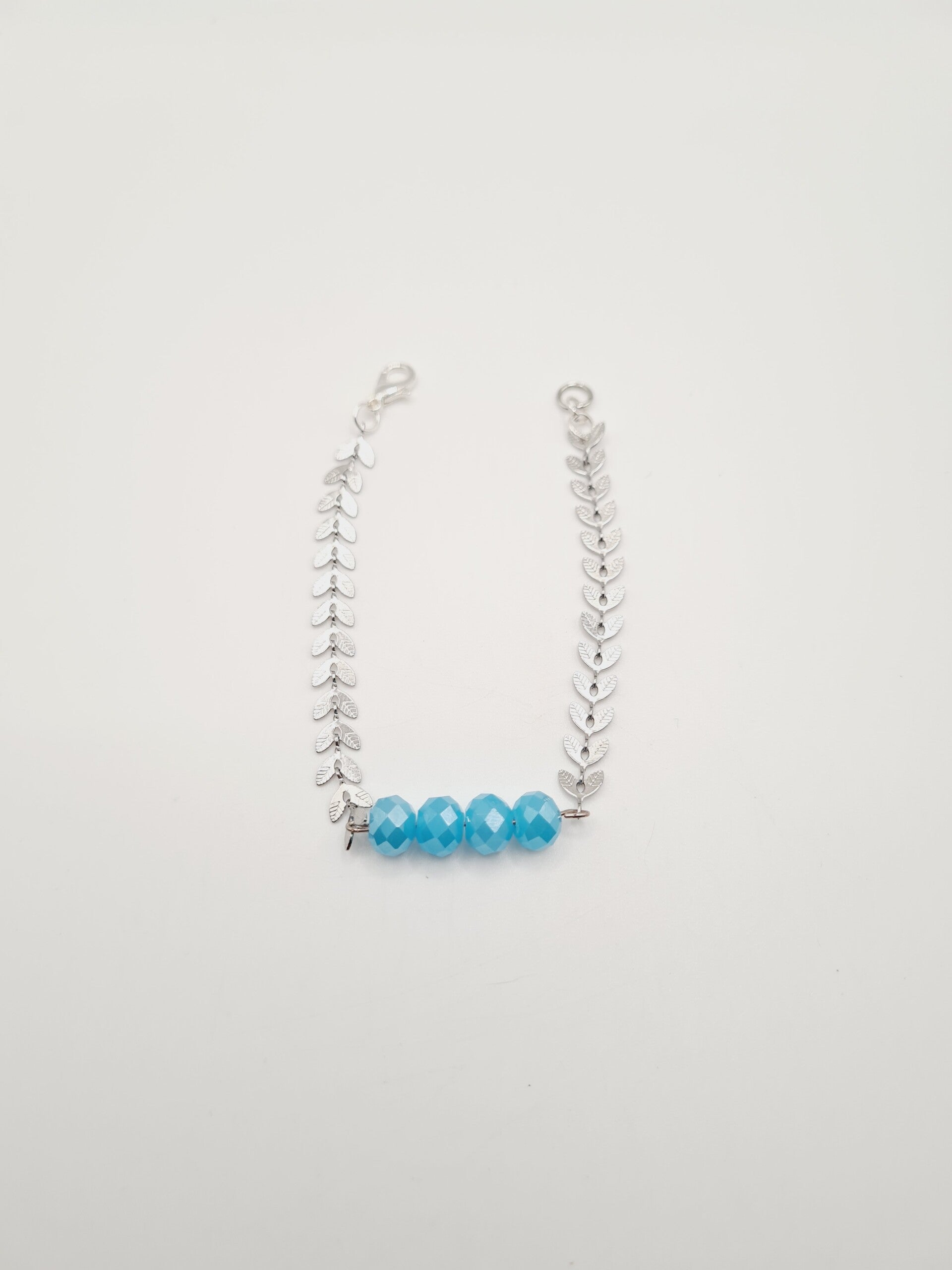 Zilveren armband aqua love