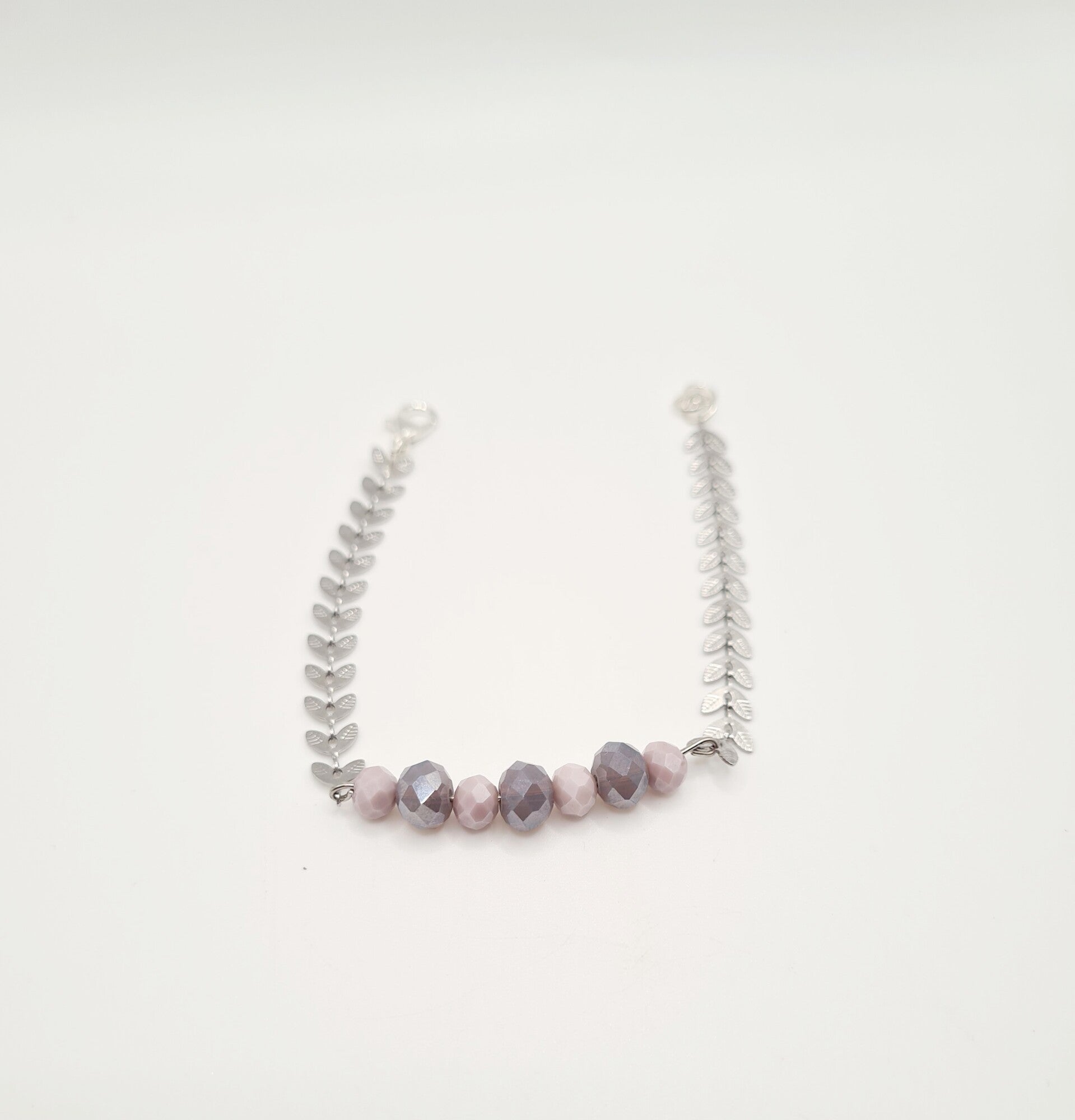 Zilveren armband lila love