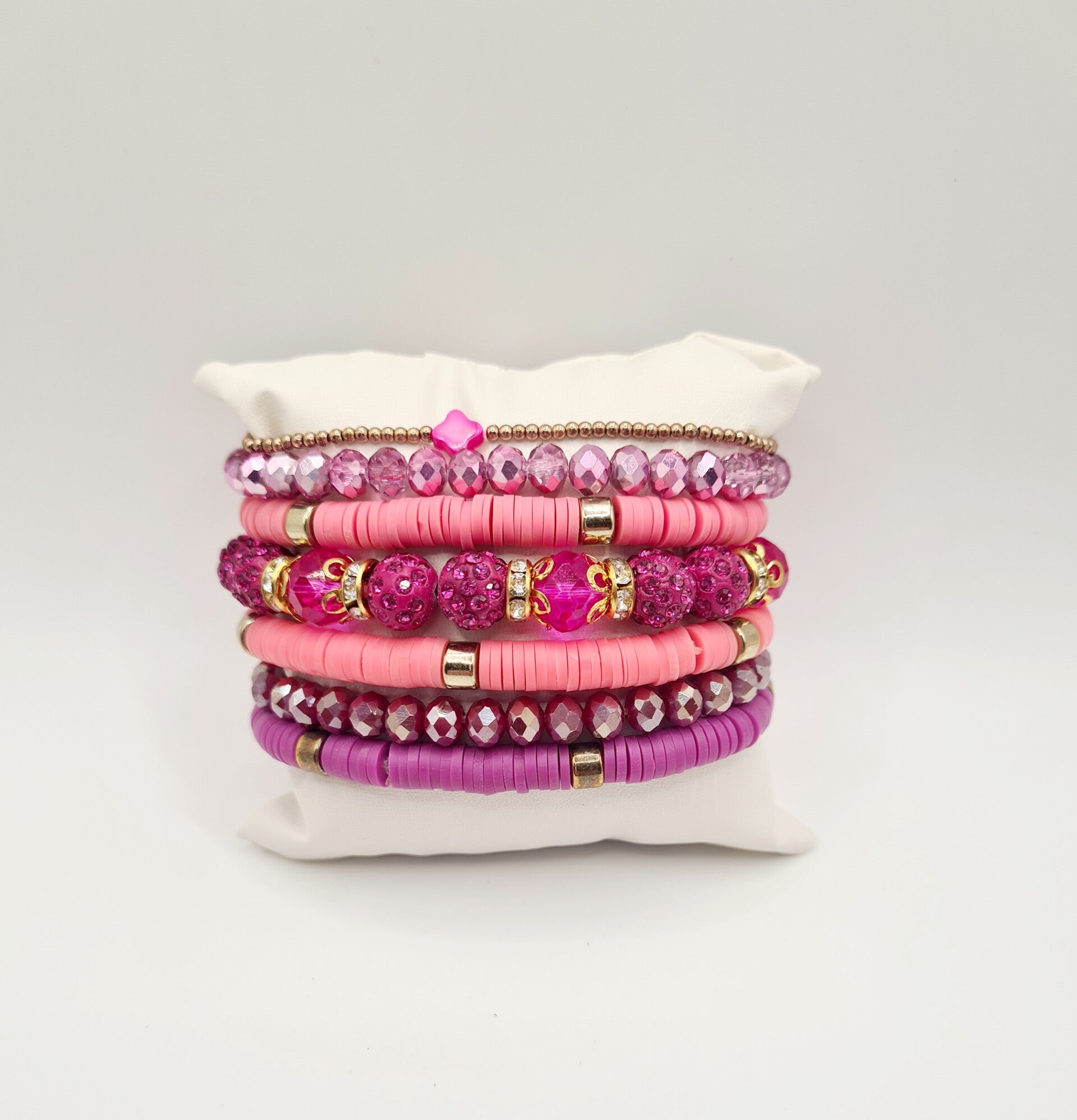 Armbanden set bubble pink