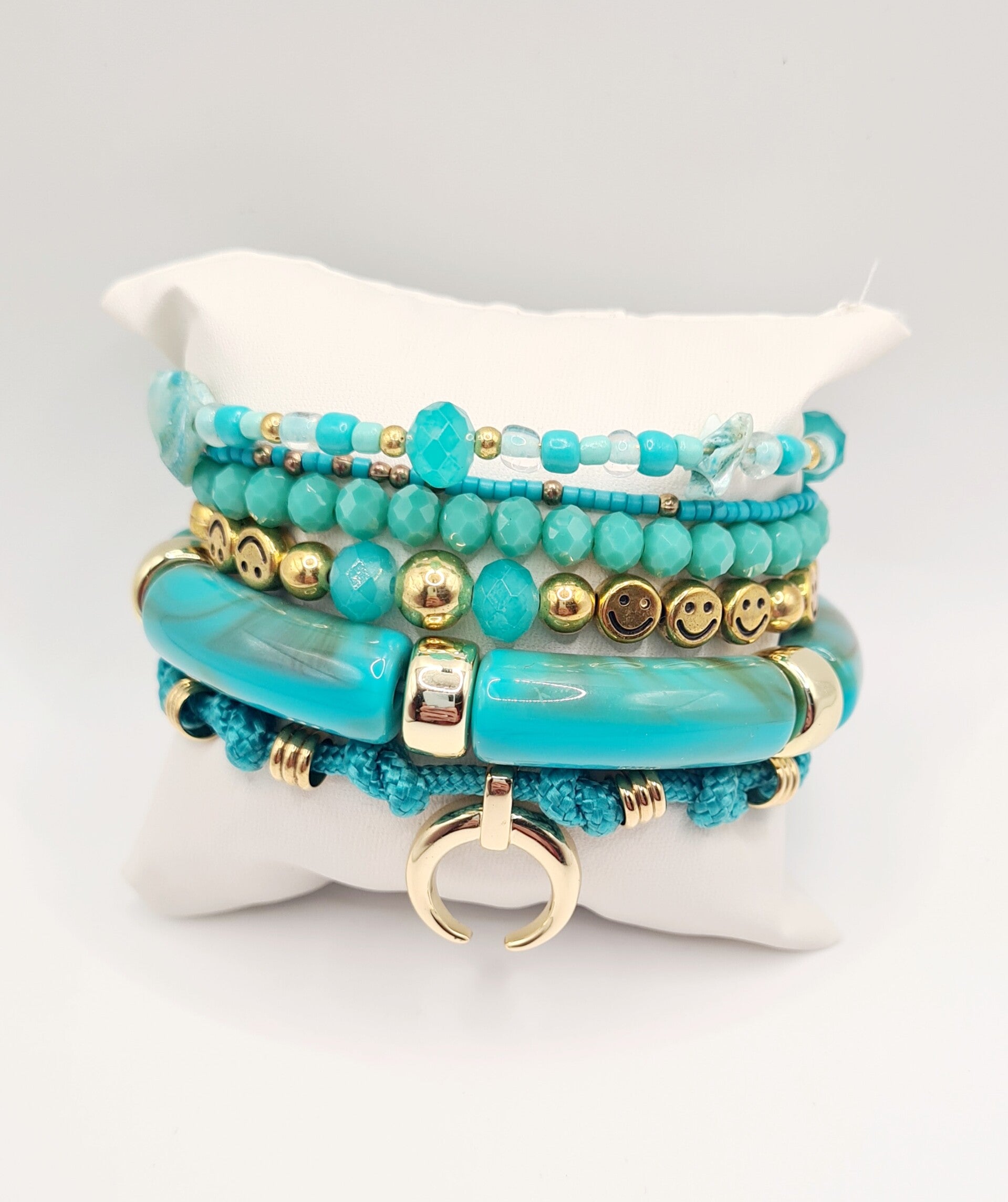 Armbanden set turquoise moon