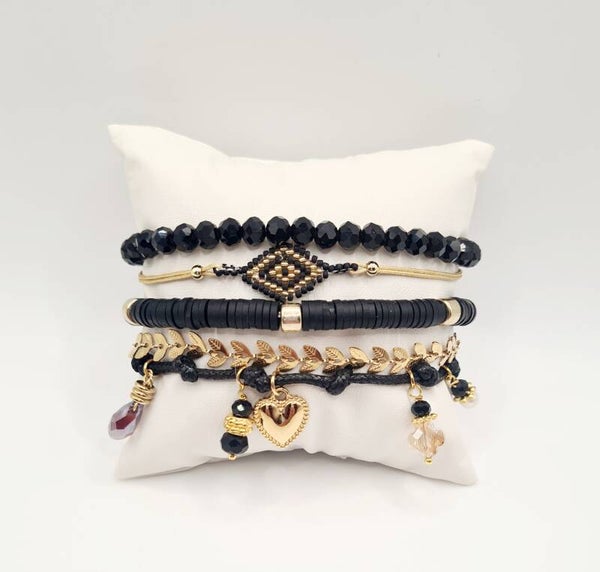 Armbanden set Black charm