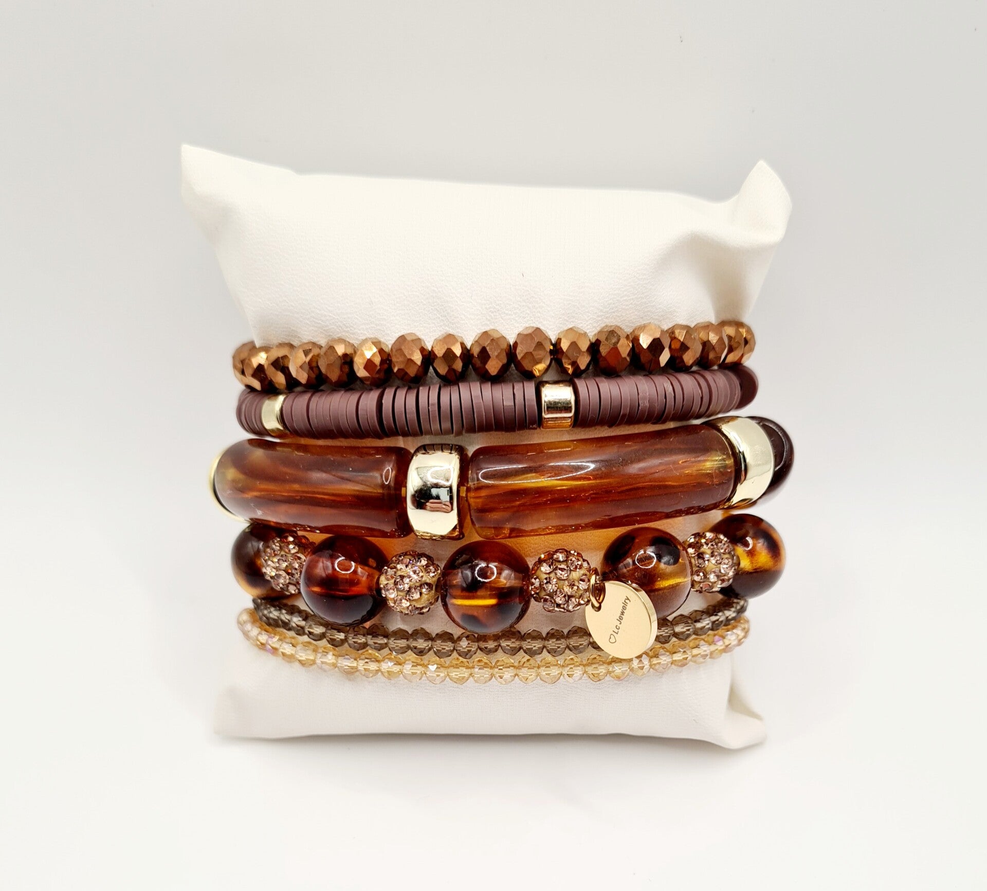 Armbanden set tiger brown