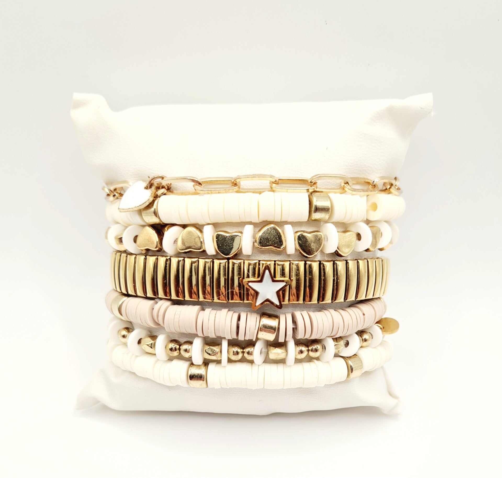 Armbanden set white gold star