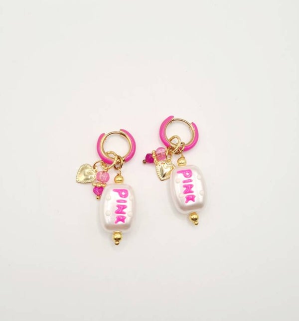 Oorbellen PINK fuchsia