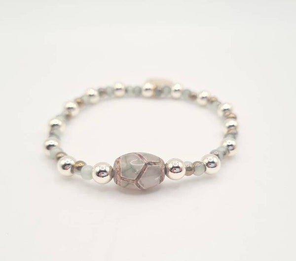 Gold Filled 14k armband 6mm Verdi stone