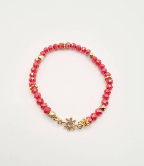 Armbamd koraalrood met zon