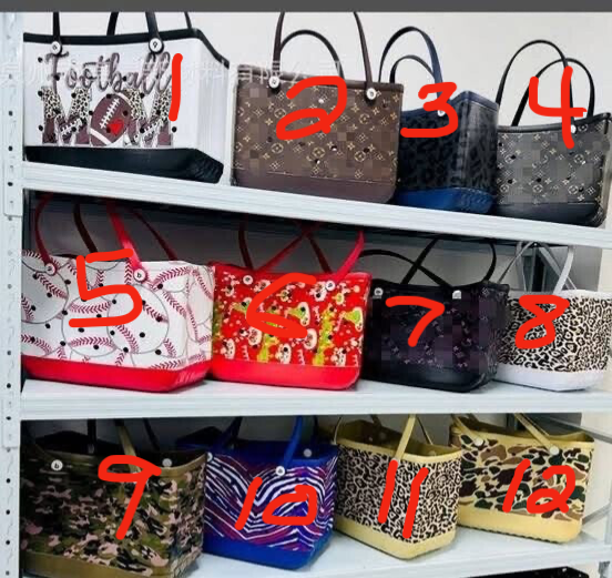 Large bogg bags with designs