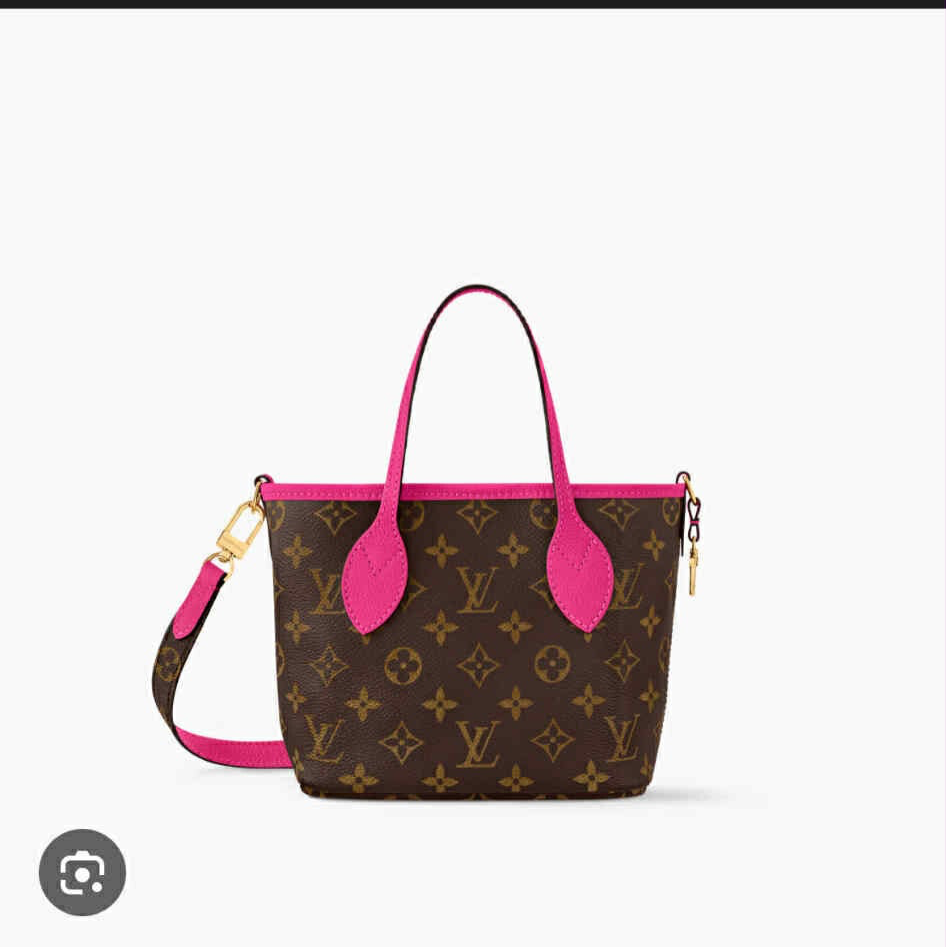 Brown & hot pink purse