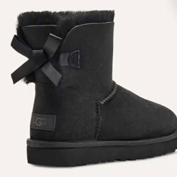 Black Ugg bow boots