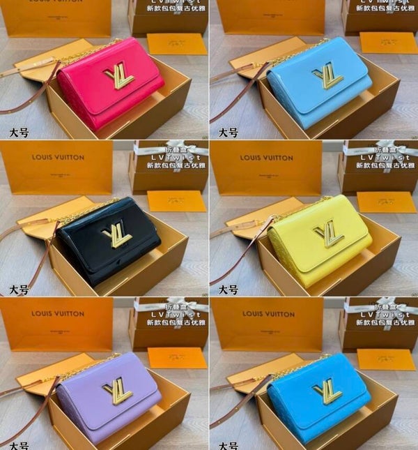Solid color LV purse