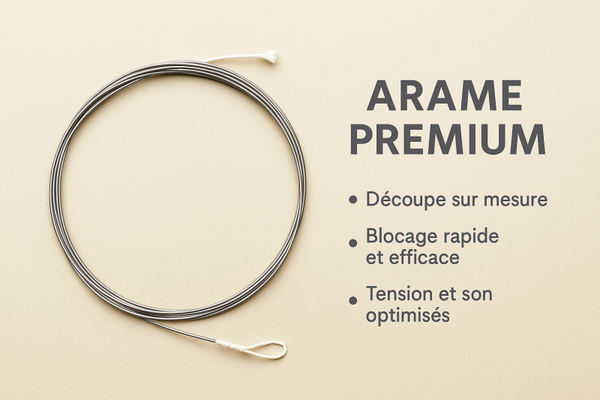 Arame pour berimbau – Röslau 0,8 mm prêt à installer