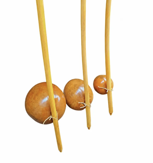 Berimbau de capoeira adulte — Calebasse naturelle vernie