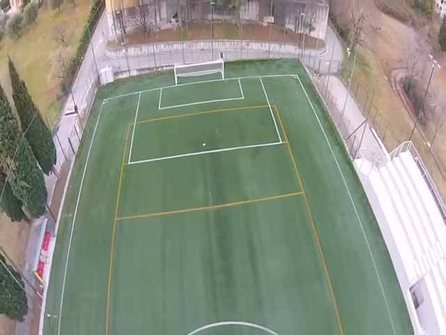 il campo di San Gallo Botticino visto con il drone