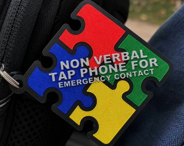 Autism Awareness backpack Tag