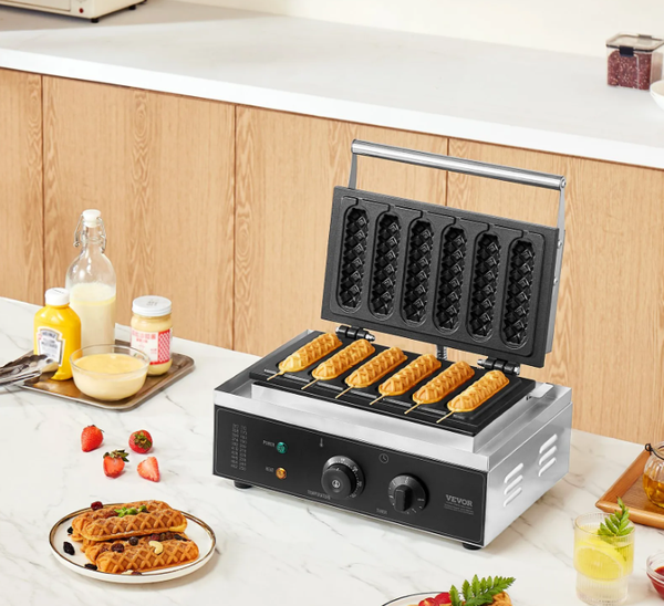 Te huur wafelijzer/wafelbakker op stokje 6 stuks tegelijk prijs vanaf