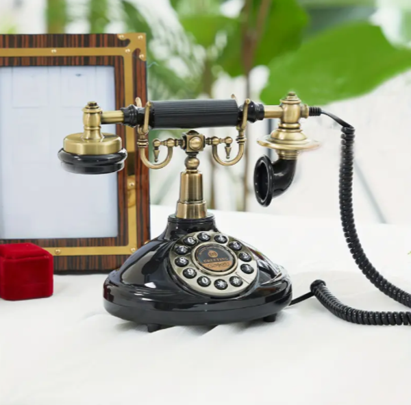 audiogastenboek telefoon BoHo-Vintage stijl zwart, roze of wit te huur vanaf