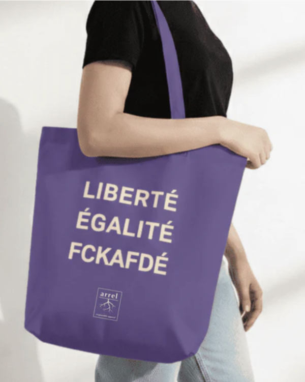 Tote Bag-lila : Dein Statement für unsere Demokratie und Freiheit
