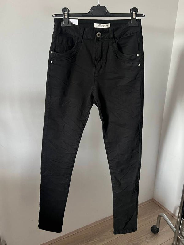 Jewelly jeans zwart rits