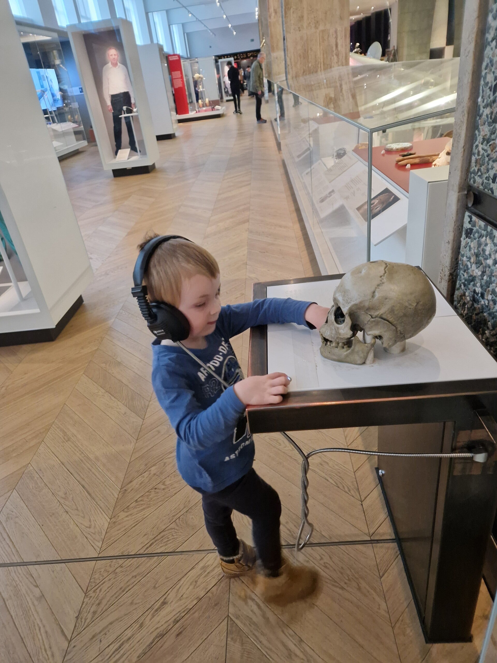 Preschooler exploring the science museum