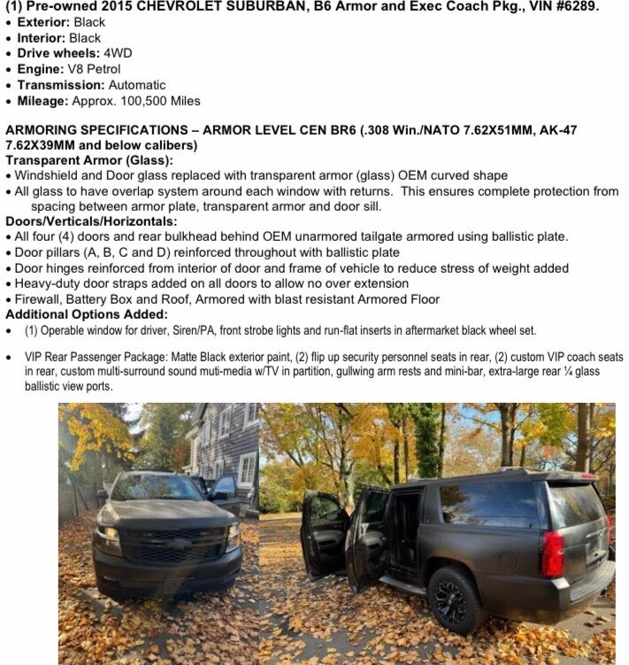 Premium Sec-Hand B6 Armored Cars