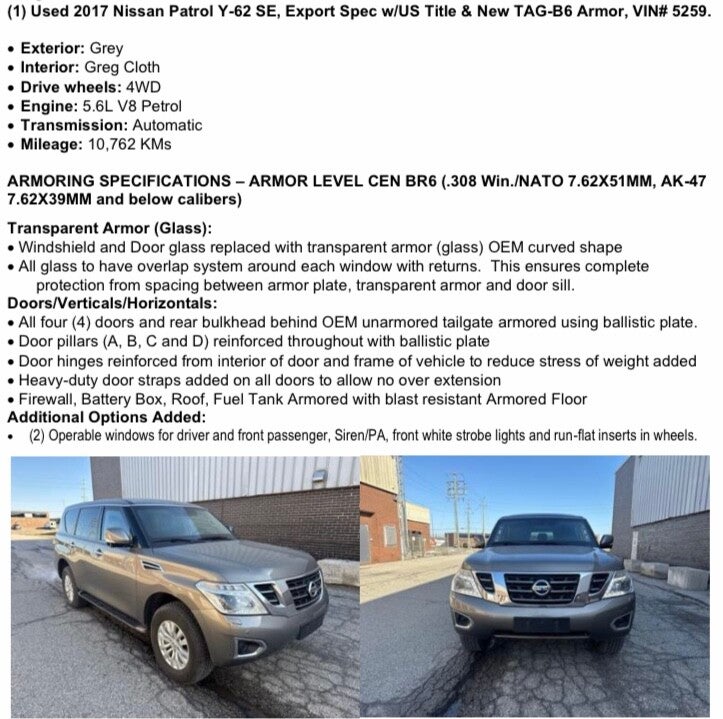 Premium Sec-Hand B6 Armored Cars