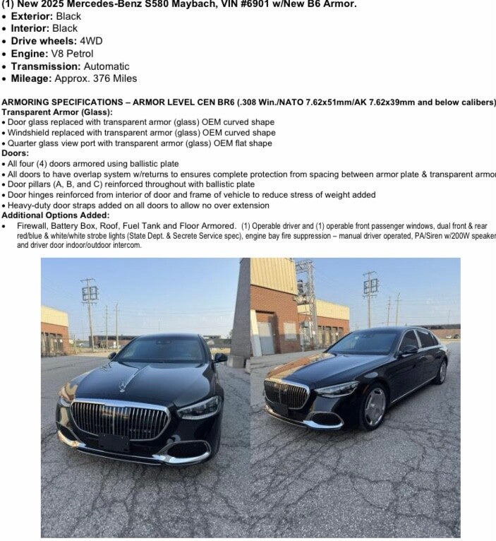 Luxory/VIP Armored Cars