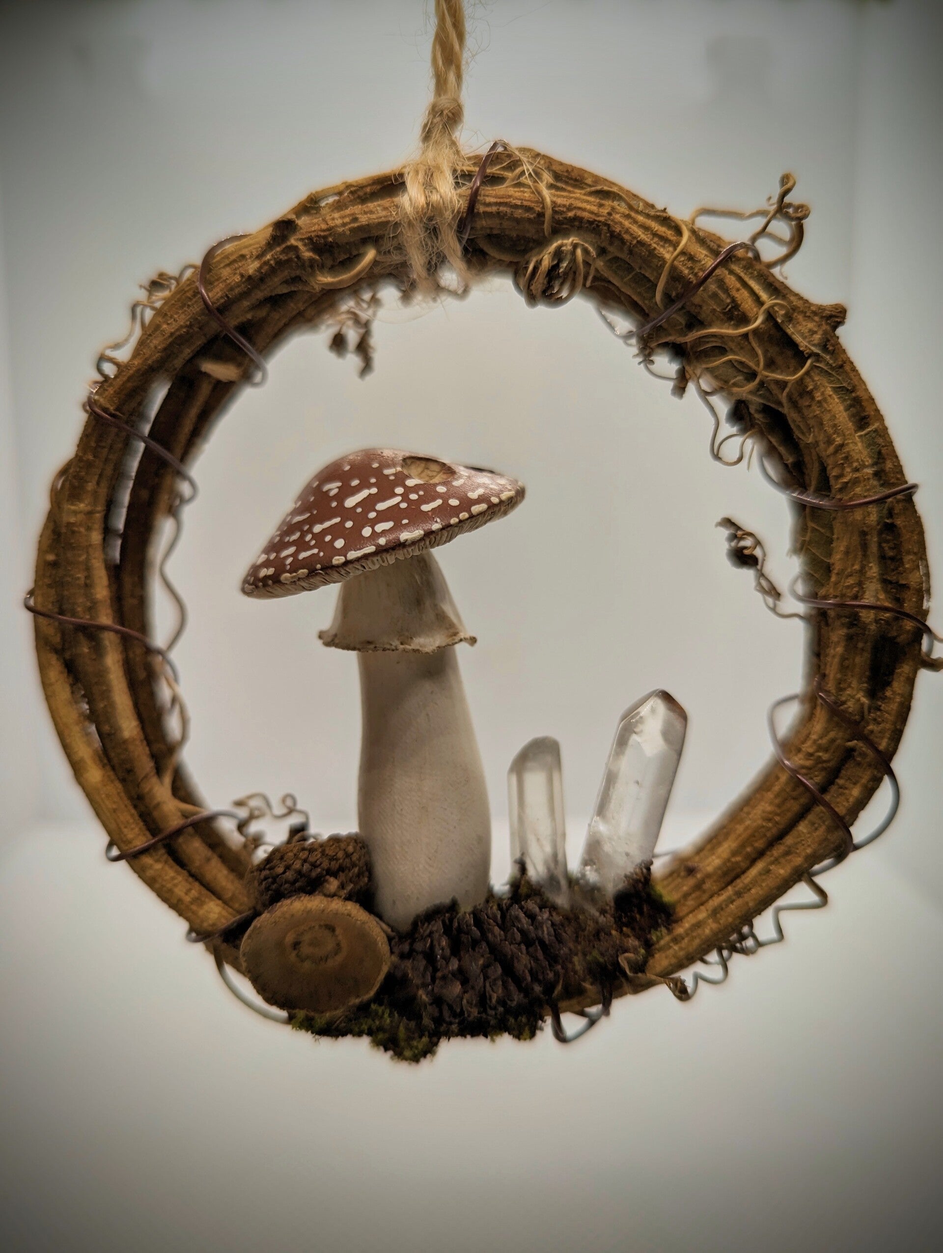 Autumnal Enrichment: Amanita Regalis Wreath & Quartz Crystal Alchemy