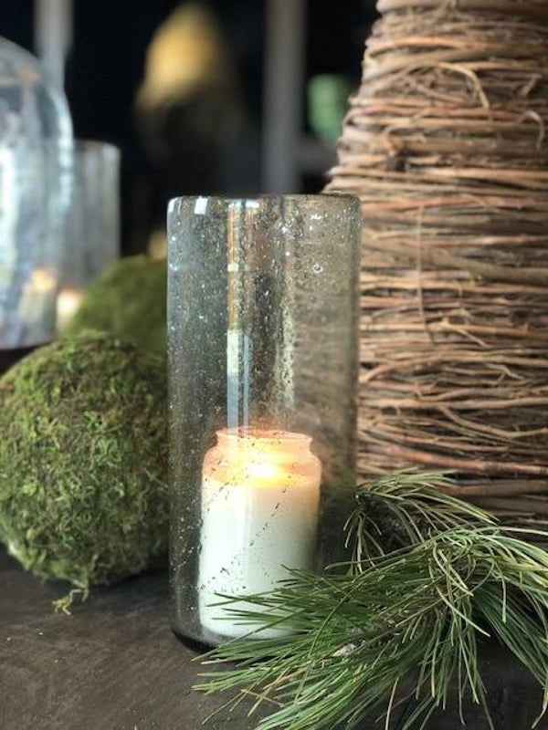 Windlicht bubbles/stone