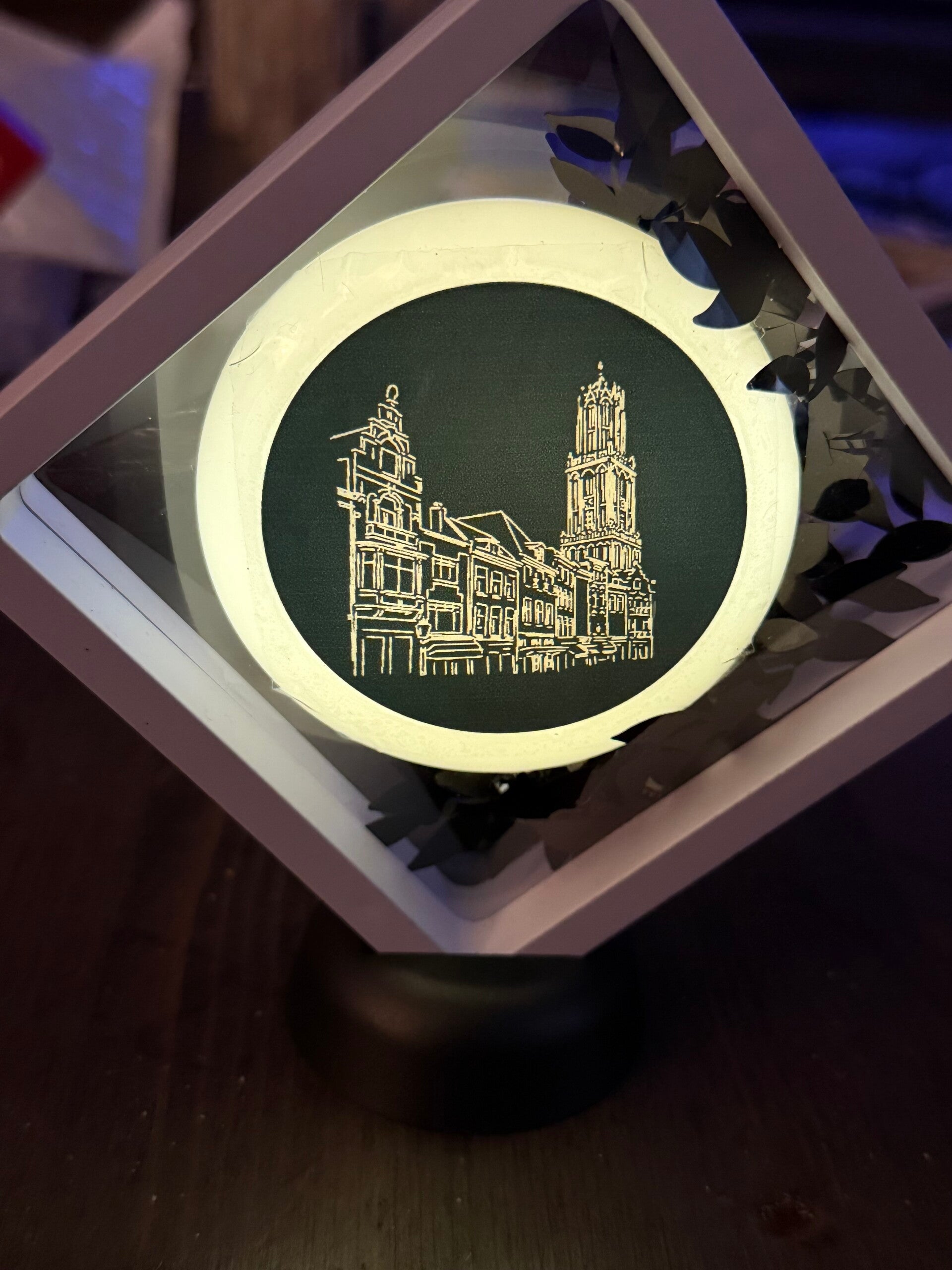 Lampje met de gracht en Domtoren Utrecht