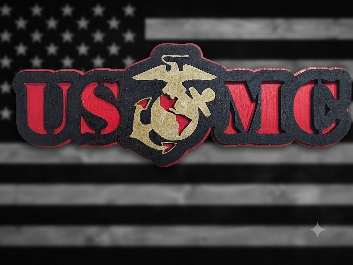 USMC Wood Art