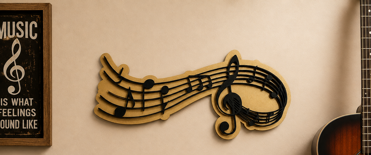 Wooden Treble Clef sign Wall Art