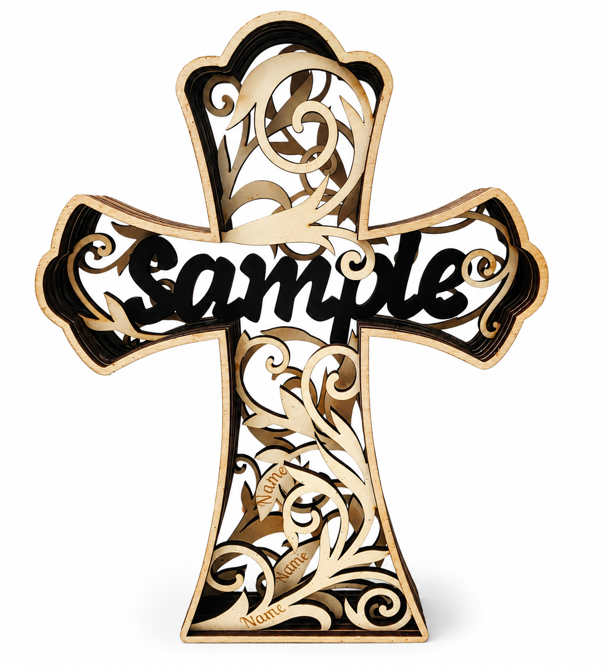 Personalized Multi Layer Wooden Cross