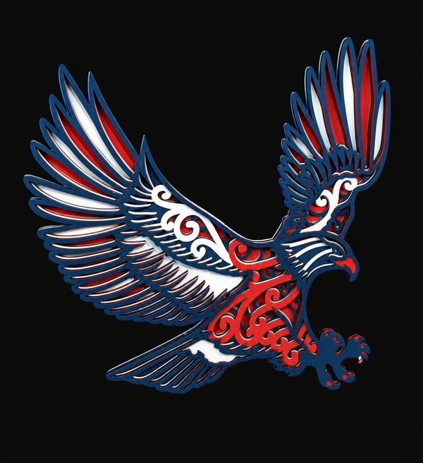 Multi Layered Wood Eagle