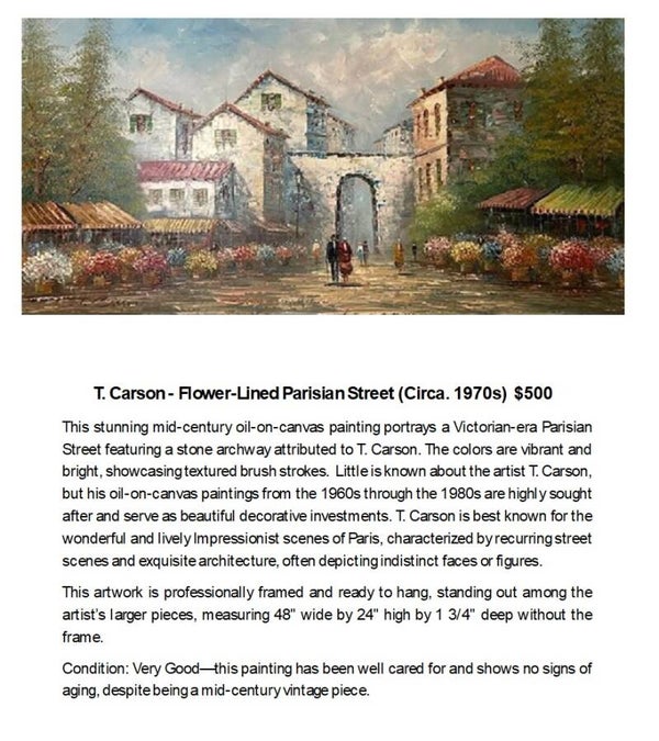 T. Carson X Large oil painting