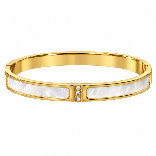 Bangle white pearl