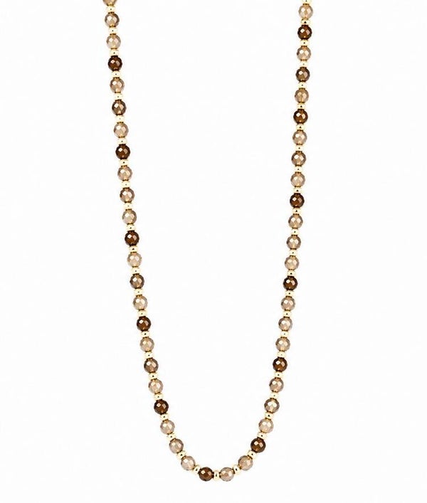 Ketting Bontide edelsteen  - Beige