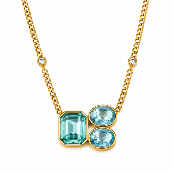 Ketting Blue Stones