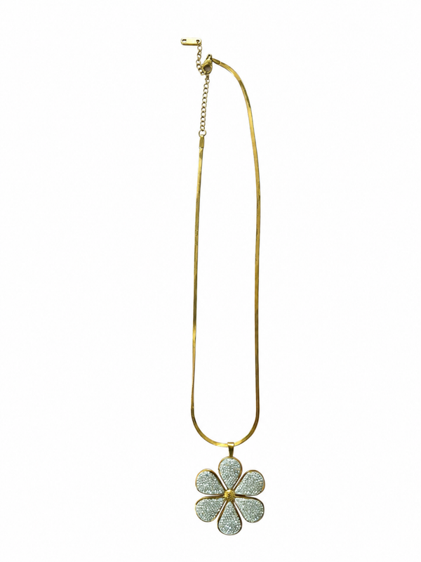 Ketting diamond flower