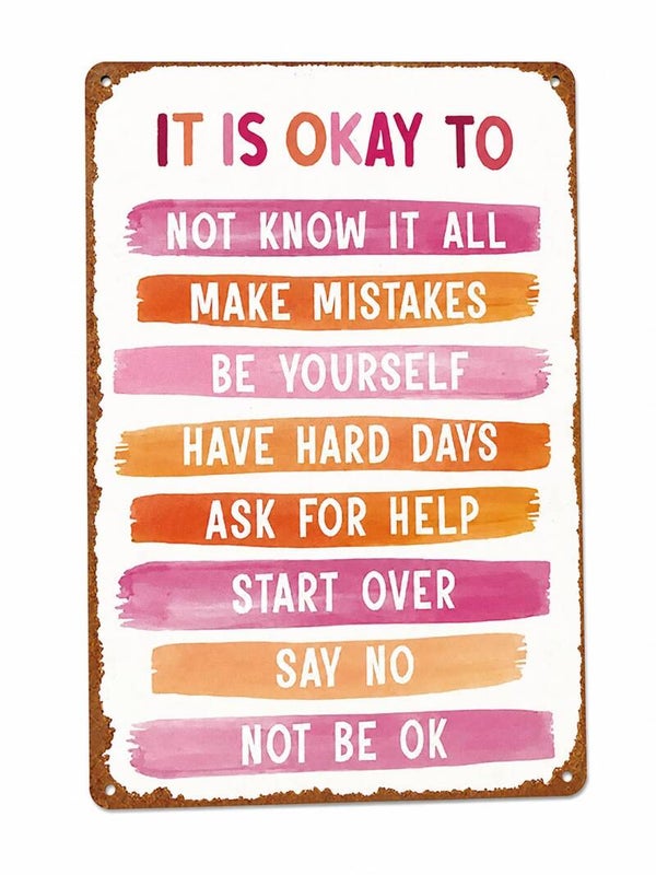 Metalen wandbord - it’s okay