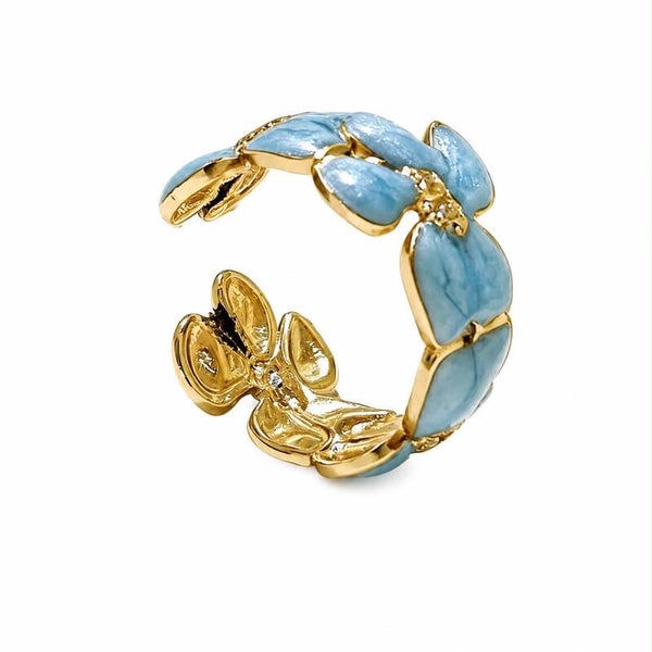 Ring blue flower
