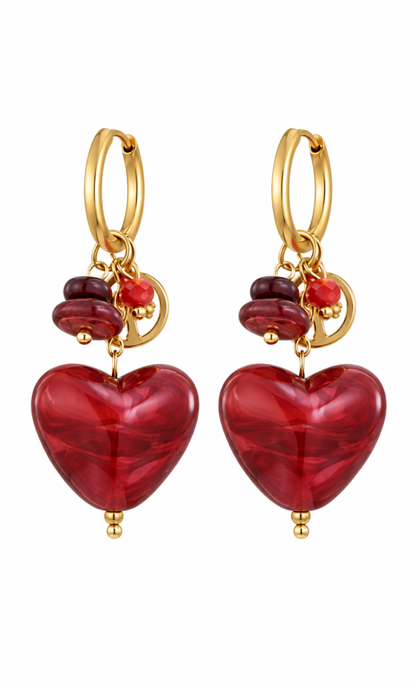 Oorbellen Cherry Heart