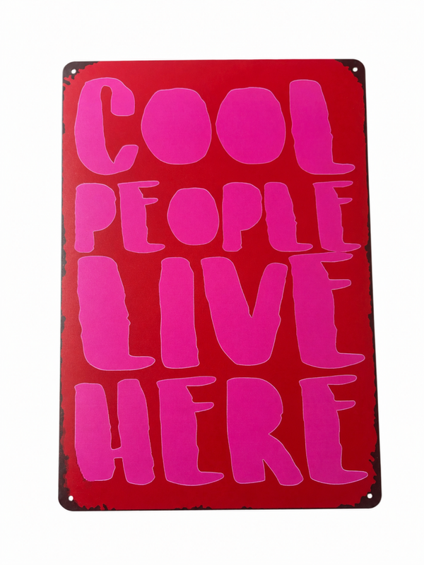 Metalen wandbord - cool people